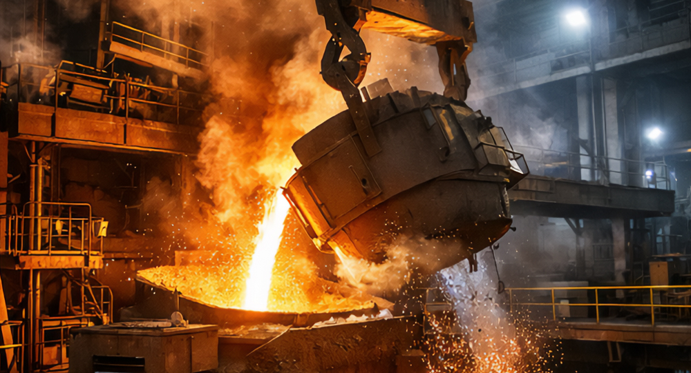 Sıvı çelik dökümü – EAF çelikhane prosesleri ve endüstriyel üretim